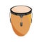 Conga drum percussion musical instrument isolated icon