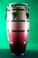 Conga Drum Red and Brown on Green Bk