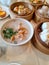 Congee with preserved egg and lean meat in the Cantonese restaurant