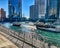 Congestion on the Chicago River as boats of all shapes and sizes take advantage of summer