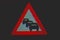 Congestion warning sign, red triangle