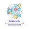 Conglomerate business merger concept icon