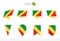 Congo national flag collection, eight versions of Congo vector flags