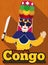 Congo`s Dancer with Machete Saluting at you in Barranquilla`s Carnival, Vector Illustration