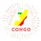 Congo sunburst badge.