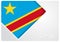 Congolese flag design background. Vector illustration.