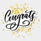 Congrats Congratulations card lettering calligraphy text Brush
