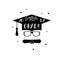 Congrats Grad 2019 lettering. Congratulations Graduate banner. place for text