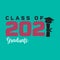 Congrats Graduates vector concept.Class of 2021 design for graduation ceremony invitation, party, high school or college yearbook