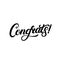 Congrats hand written lettering for congratulations card, greeting card, invitation, poster and print.
