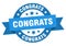 congrats round ribbon isolated label. congrats sign.