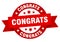 congrats round ribbon isolated label. congrats sign.