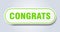 congrats sign. rounded isolated button. white sticker