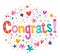 Congrats typography lettering decorative text card design