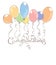 Congratulation with balloons