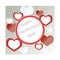 Congratulation Happy Valentine`s Day with a picture of a gift, hearts