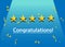 Congratulation with rate star design template