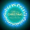 Congratulation to Christmas with blue lights