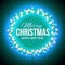 Congratulation to Christmas with blue lights