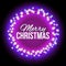 Congratulation to Christmas with purple lights