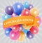 Congratulations celebration with balloon