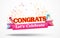 Congratulations design with confetti