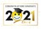 Congratulations Graduate Class of 2021, smile icon in academic cap