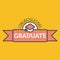 congratulations graduate poster. Vector illustration decorative design