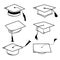 Congratulations Hat Graduation Line Icon Vector