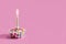 Congratulations. muffin, cupcake with a candle. birthday