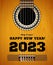 Congratulations on the new year 2023. Classical acoustic guitar close-up. Vector