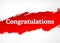 Congratulations Red Brush Abstract Background Illustration