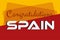 Congratulations Spain with the Spain national flag color concept design. Spainâ€™s football game-winner