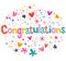 Congratulations typography lettering decorative text card design