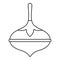 Conical dreidel icon, outline style