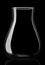 Conical flask on black background