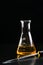 Conical flask filled with yellow chemical - Series 2