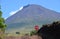 The conical Pico volcano looming over its namesake island Azores archipelago, Portugal