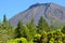 The conical Pico volcano looming over its namesake island Azores archipelago, Portugal