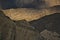 Conical rocky mountain formation landscape in Himalayas of spiti valley