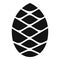 Conifer pine cone icon, simple style