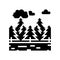 coniferous forests glyph icon vector illustration