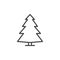 Coniferous tree, pine line icon, outline vector sign, linear style pictogram isolated on white