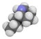 Coniine herbal toxin molecule. Present in poison hemlock (Conium maculatum). 3D rendering. Atoms are represented as spheres with
