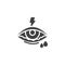 Conjunctivitis eye vector icon