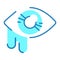 Conjunctivitis line color icon. Infectious diseases. Eye inflammation. Allergy symptoms. Sign for web page, mobile app, button,