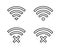 Connect and disconnect wifi icon in line style. Wireless network vector