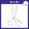 Connect the dots. Dot to dot educational game. Coloring book for preschool kids activity about learning counting number and