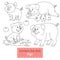 Connect the dots (farm animals set, pig family)