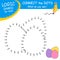 Connect the dots by numbers to draw the Easter Eggs. Dot to dot Education Game and Coloring Page with cartoon cute Eggs.